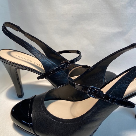 Frank Sarto black sling back heels - Picture 7 of 7
